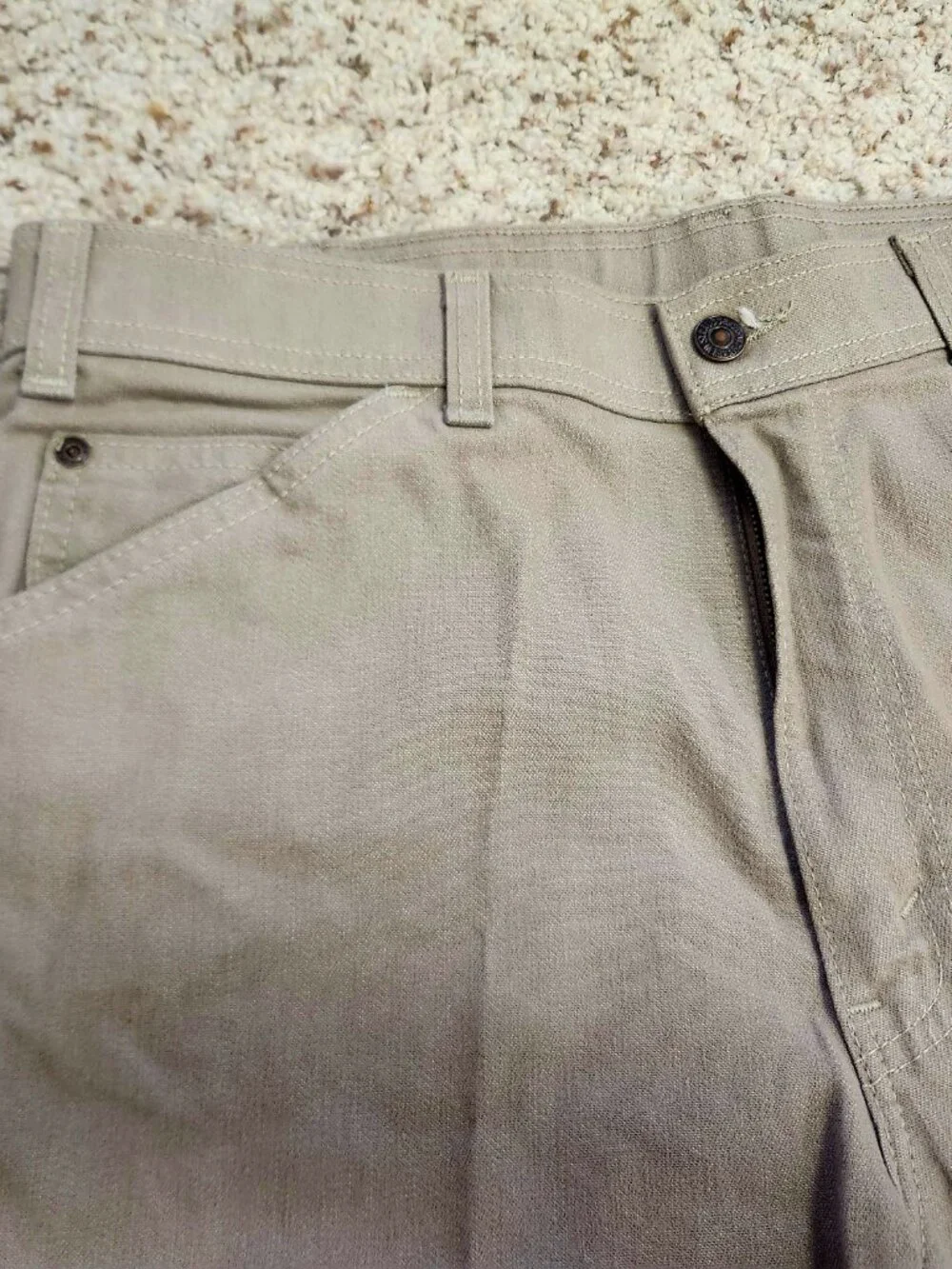 vintage Levi's 34 men's tan chambray 5 pocket c1980